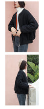 Load image into Gallery viewer, 2018 New Baseball Coat Female Winter Korean Embroidered Short Rabbit Plush Plus Thick Little Jacket 3060