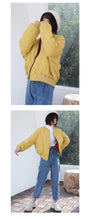 Load image into Gallery viewer, 2018 New Baseball Coat Female Winter Korean Embroidered Short Rabbit Plush Plus Thick Little Jacket 3060