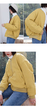 Load image into Gallery viewer, 2018 New Baseball Coat Female Winter Korean Embroidered Short Rabbit Plush Plus Thick Little Jacket 3060