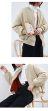 Load image into Gallery viewer, 2018 New Baseball Coat Female Winter Korean Embroidered Short Rabbit Plush Plus Thick Little Jacket 3060