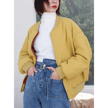 Load image into Gallery viewer, 2018 New Baseball Coat Female Winter Korean Embroidered Short Rabbit Plush Plus Thick Little Jacket 3060