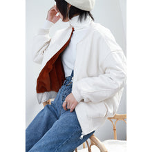 Load image into Gallery viewer, 2018 New Baseball Coat Female Winter Korean Embroidered Short Rabbit Plush Plus Thick Little Jacket 3060