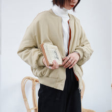 Load image into Gallery viewer, 2018 New Baseball Coat Female Winter Korean Embroidered Short Rabbit Plush Plus Thick Little Jacket 3060
