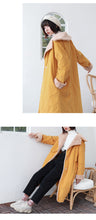 Load image into Gallery viewer, "Clearance seconds kill 216 times without refund or change" fur collar fur inside loose long cotton-padded clothes 3062 women