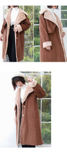 Load image into Gallery viewer, "Clearance seconds kill 216 times without refund or change" fur collar fur inside loose long cotton-padded clothes 3062 women