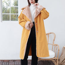 Load image into Gallery viewer, "Clearance seconds kill 216 times without refund or change" fur collar fur inside loose long cotton-padded clothes 3062 women