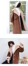 Load image into Gallery viewer, "Clearance seconds kill 216 times without refund or change" fur collar fur inside loose long cotton-padded clothes 3062 women