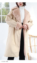 Load image into Gallery viewer, "Clearance seconds kill 216 times without refund or change" fur collar fur inside loose long cotton-padded clothes 3062 women