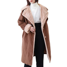 Load image into Gallery viewer, "Clearance seconds kill 216 times without refund or change" fur collar fur inside loose long cotton-padded clothes 3062 women