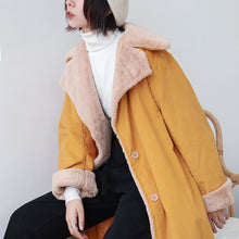Load image into Gallery viewer, "Clearance seconds kill 216 times without refund or change" fur collar fur inside loose long cotton-padded clothes 3062 women