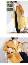 Load image into Gallery viewer, 2019 new Korean version of loose short rabbit fur one thickened cotton-padded jacket women's long wool collar cotton-padded clothes a generation of hair