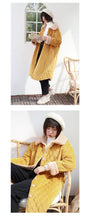Load image into Gallery viewer, 2019 new Korean version of loose short rabbit fur one thickened cotton-padded jacket women's long wool collar cotton-padded clothes a generation of hair