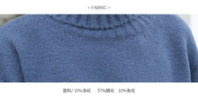 Load image into Gallery viewer, "Clearance seconds kill 86 yuan does not return and does not change" high collar rabbit velvet padded sweater base sweater 8899