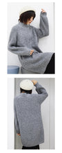 Load image into Gallery viewer, "Clearance seconds kill 86 yuan does not return and does not change" in the long knit base shirt female half turtle neck loose 8910