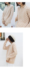 Load image into Gallery viewer, A sweater for women 2018 autumn and winter sable plaid long sleeve sweater fresh lapel sweater women 5173