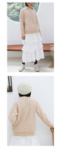Load image into Gallery viewer, A sweater for women 2018 autumn and winter sable plaid long sleeve sweater fresh lapel sweater women 5173