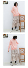 Load image into Gallery viewer, A sweater for women 2018 autumn and winter sable plaid long sleeve sweater fresh lapel sweater women 5173
