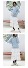 Load image into Gallery viewer, A sweater for women 2018 autumn and winter sable plaid long sleeve sweater fresh lapel sweater women 5173