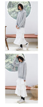Load image into Gallery viewer, A sweater for women 2018 autumn and winter sable plaid long sleeve sweater fresh lapel sweater women 5173