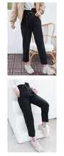 Load image into Gallery viewer, Straight casual pants with high waist and 9 minutes jeans 8572