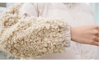 Load image into Gallery viewer, [Clearing the warehouse and killing 69 yuan per second without refund or exchange] Women's warm short cotton jacket 2276 with lamb wool and cotton clothes spliced together