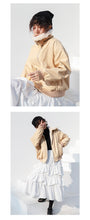 Load image into Gallery viewer, Fall/winter 2018 new short slim cotton-padded clothes loose PU leather student rabbit fur jacket motorcycle jacket 3065
