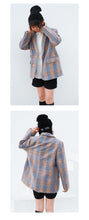 Load image into Gallery viewer, Plaid coat coat women 2018 fall/winter Korean version of short retro Joker lapel tweed coat suit 3063