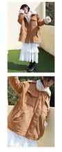 Load image into Gallery viewer, Corduroy jacket, rabbit hair collar, thicker cotton overcoat 3051