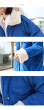 Load image into Gallery viewer, Corduroy jacket, rabbit hair collar, thicker cotton overcoat 3051