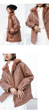 Load image into Gallery viewer, Leather women's short 2018 winter wild loose velvet mink coat motorcycle jacket 3071