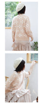 Load image into Gallery viewer, Autumn and winter Korean crew neck macaroon small fresh ins snowflake sweater female pullover long sleeve loose knit 5172