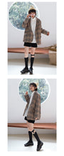 Load image into Gallery viewer, Plaid coat coat women 2018 fall/winter Korean version of short retro Joker lapel tweed coat suit 3063