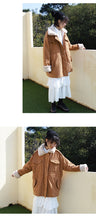 Load image into Gallery viewer, Corduroy jacket, rabbit hair collar, thicker cotton overcoat 3051