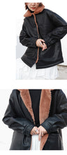 Load image into Gallery viewer, Leather women's short 2018 winter wild loose velvet mink coat motorcycle jacket 3071