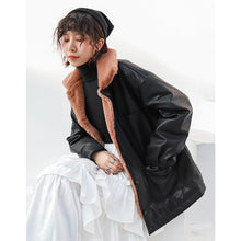 Load image into Gallery viewer, Leather women's short 2018 winter wild loose velvet mink coat motorcycle jacket 3071
