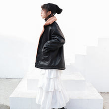 Load image into Gallery viewer, Leather women's short 2018 winter wild loose velvet mink coat motorcycle jacket 3071