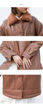 Load image into Gallery viewer, Leather women's short 2018 winter wild loose velvet mink coat motorcycle jacket 3071