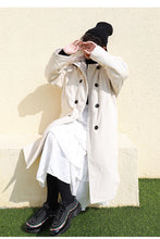Load image into Gallery viewer, Corduroy jacket, rabbit hair collar, long cotton dress, woman 3068