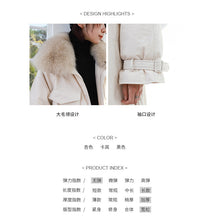 Load image into Gallery viewer, In the winter of 2018, the new Korean version of fur collar hooded down jacket women thickened white duck down long down jacket women 3038