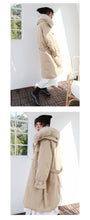 Load image into Gallery viewer, In the winter of 2018, the new Korean version of fur collar hooded down jacket women thickened white duck down long down jacket women 3038