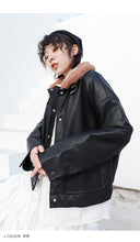 Load image into Gallery viewer, New Winter Sueded Korean Leather Coat with Belt Decorative Large Pocket Loose Leather Coat 3066