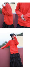 Load image into Gallery viewer, "Clearance seconds kill 76 yuan no refund no change" sweater women's round neck loose pullover sweater 921 in autumn and winter