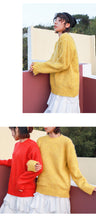 Load image into Gallery viewer, "Clearance seconds kill 76 yuan no refund no change" sweater women's round neck loose pullover sweater 921 in autumn and winter