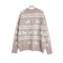 Load image into Gallery viewer, "Clearance seconds kill 76 yuan not to return not to change" fawn sweater women loose round neck pullover sweater 1806