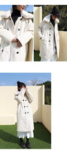 Load image into Gallery viewer, Corduroy jacket, rabbit hair collar, long cotton dress, woman 3068