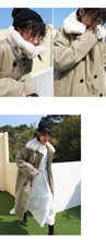 Load image into Gallery viewer, Corduroy jacket, rabbit hair collar, long cotton dress, woman 3068
