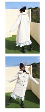 Load image into Gallery viewer, Corduroy jacket, rabbit hair collar, long cotton dress, woman 3068