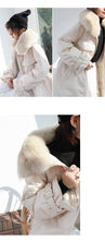 Load image into Gallery viewer, In the winter of 2018, the new Korean version of fur collar hooded down jacket women thickened white duck down long down jacket women 3038