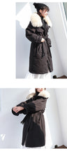 Load image into Gallery viewer, In the winter of 2018, the new Korean version of fur collar hooded down jacket women thickened white duck down long down jacket women 3038