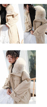 Load image into Gallery viewer, In the winter of 2018, the new Korean version of fur collar hooded down jacket women thickened white duck down long down jacket women 3038